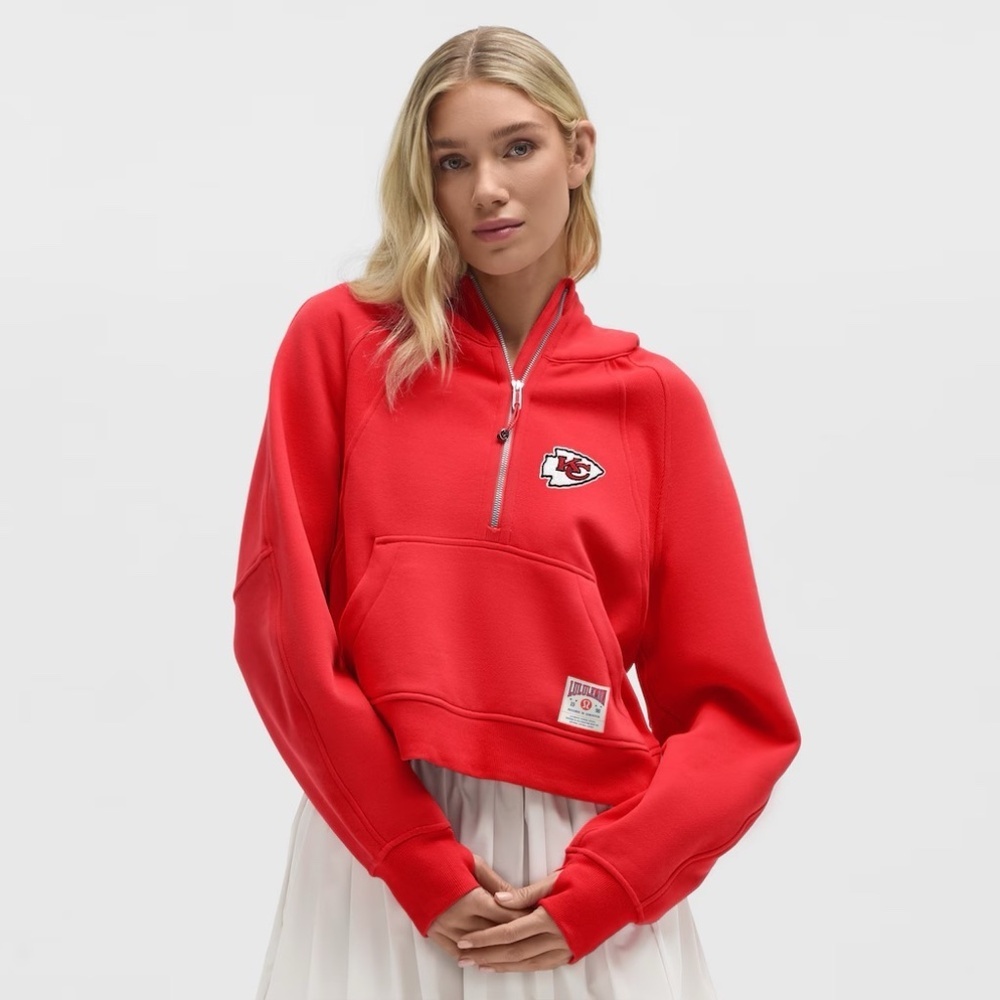 🍋Kansas City Chiefs lululemon Women's Scuba Oversized Half-Zip Hoodie , M/L, NWT